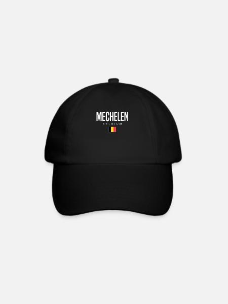 Mechelen Belgien - Baseballkappe - Schwarz/Schwarz