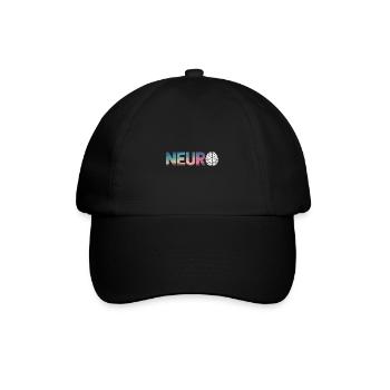 Neuro Brain Design für Wissenschaftsbegeisterte - Baseballkappe - Schwarz/Schwarz - Vorne