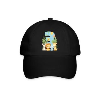 Dschungeltiere Kindergeburtstag 3 Jahr Geschenk - Baseballkappe - Schwarz/Schwarz - Vorne