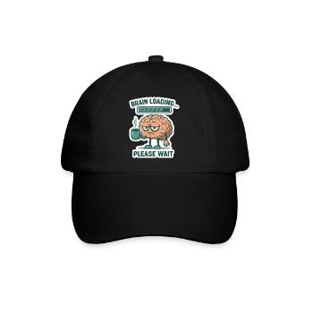 Belastung des Gehirns - Baseballkappe - Schwarz/Schwarz - Vorne