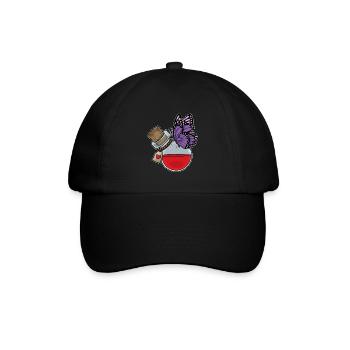 Schmetterling Zaubertrank - Baseballkappe - Schwarz/Schwarz - Vorne