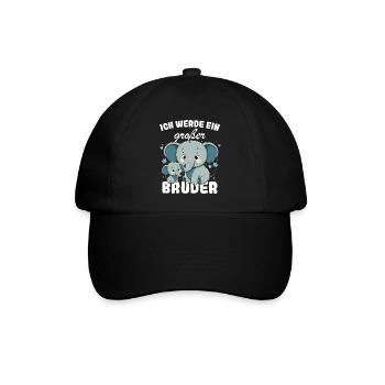Nachwuchs Verkünden | Ich Werde Großer Bruder 2027 - Baseballkappe - Schwarz/Schwarz - Vorne