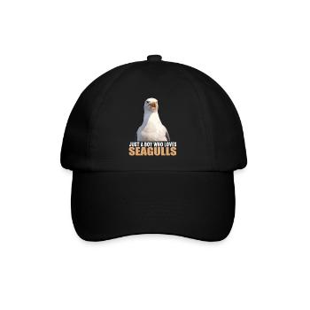 Möwen Möwe - Baseballkappe - Schwarz/Schwarz - Vorne