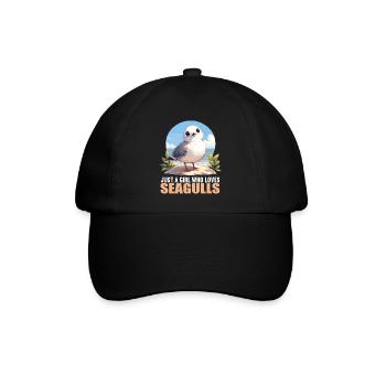 Möwen Möwe - Baseballkappe - Schwarz/Schwarz - Vorne