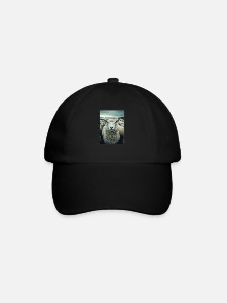 Schafe Schaf - Baseballkappe - Schwarz/Schwarz