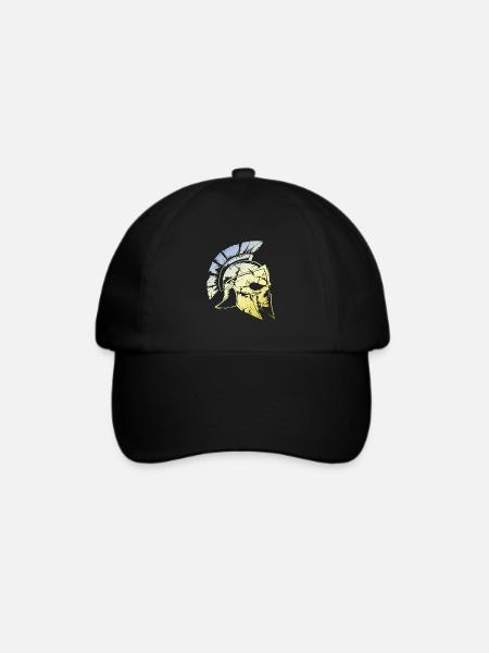 Spartaner Gladiator Skull - Baseballkappe - Schwarz/Schwarz