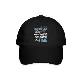 Näh- und Stick-Design – Stich für Stich zur Schönh - Baseballkappe - Schwarz/Schwarz - Vorne