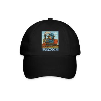 Zugvogel by Rico Beck - Baseballkappe - Schwarz/Schwarz - Vorne