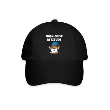 Zwerg - Baseballkappe - Schwarz/Schwarz - Vorne