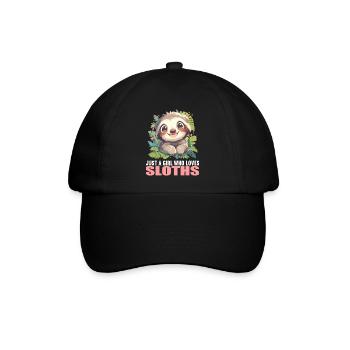 Faultiere Faultier - Baseballkappe - Schwarz/Schwarz - Vorne