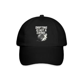 Driften ist kein Verbrechen - Baseballkappe - Schwarz/Schwarz - Vorne