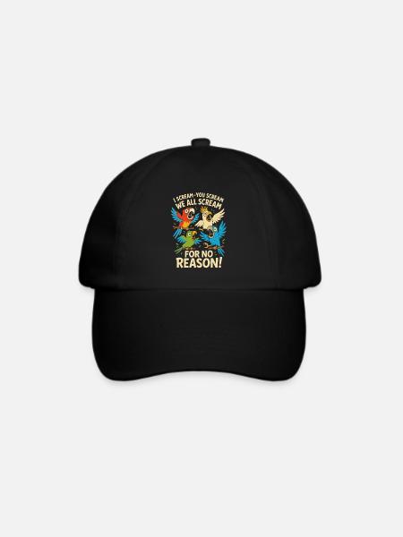 Ich schreie - Du schreist - Wir schreien alle ohne - Baseballkappe - Schwarz/Schwarz