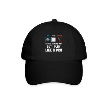 Schere Stein Papier Professioneller Gewinner - Baseballkappe - Schwarz/Schwarz - Vorne