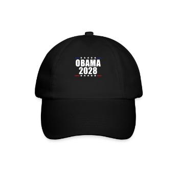 Obama 2028 Obama '28 Präsident Barack Obama 2028 - Baseballkappe - Schwarz/Schwarz - Vorne