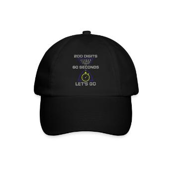 Memory Athlet Mnemonic Brain Training Mental - Baseballkappe - Schwarz/Schwarz - Vorne