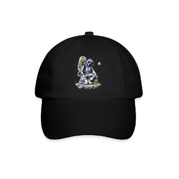 Weltraumastronaut Botaniker - Baseballkappe - Schwarz/Schwarz - Vorne