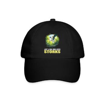 Störche Storch - Baseballkappe - Schwarz/Schwarz - Vorne
