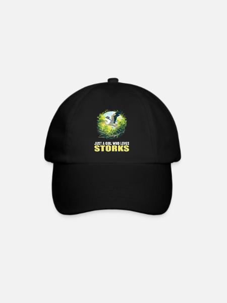 Störche Storch - Baseballkappe - Schwarz/Schwarz