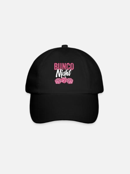 Bungo Nacht Spielabend Würfeln - Baseballkappe - Schwarz/Schwarz