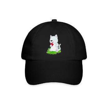 Katze Poker Pokerkarten - Baseballkappe - Schwarz/Schwarz - Vorne