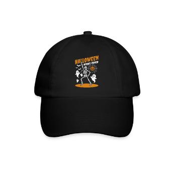 Halloween Night Fever - Staying awake for Party - Baseballkappe - Schwarz/Schwarz - Vorne