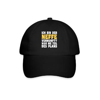 Familienmotiv Neffe - Baseballkappe - Schwarz/Schwarz - Vorne