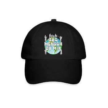 Globale Menschheit Vereint Gemeinschaft Diversität - Baseballkappe - Schwarz/Schwarz - Vorne