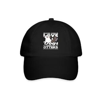 Lustige Seeotter-hunde - Baseballkappe - Schwarz/Schwarz - Vorne