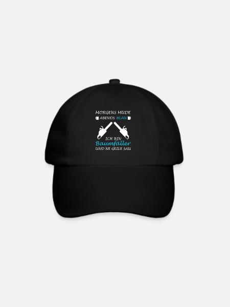 Waldarbeiter Holzfäller Forstwirt Bäume fällen - Baseballkappe - Schwarz/Schwarz