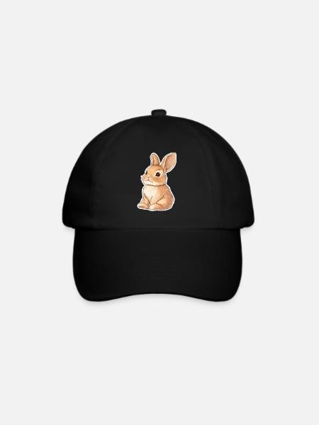 Hase - Baseballkappe - Schwarz/Schwarz