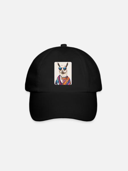 Lama - Baseballkappe - Schwarz/Schwarz