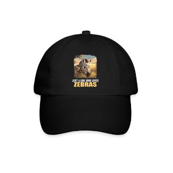 Zebras Zebra - Baseballkappe - Schwarz/Schwarz - Vorne