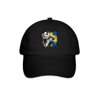 Künstlerischer Fuchs Naturliebhaber - Baseballkappe - Schwarz/Schwarz - Vorne