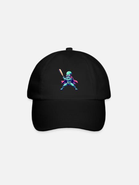 Baseball Oktopus Superheld - Baseballkappe - Schwarz/Schwarz