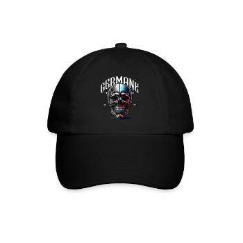 Spalt Schädel Neon Kontrast Germane - Baseballkappe - Schwarz/Schwarz - Vorne