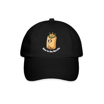 König Burrito Krone - Baseballkappe - Schwarz/Schwarz - Vorne