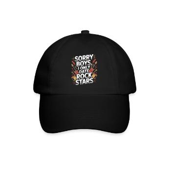 Festival Sorry Boys I Only Date Rock Stars Groupie - Baseballkappe - Schwarz/Schwarz - Vorne