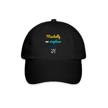 Mentaler Flugmodus - Baseballkappe - Schwarz/Schwarz - Vorne