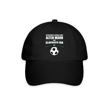 Mönchengladbach Geschenk Hooligan Ultras Retro - Baseballkappe - Schwarz/Schwarz - Vorne