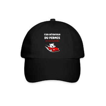 Führerschein-Humor - Baseballkappe - Schwarz/Schwarz - Vorne
