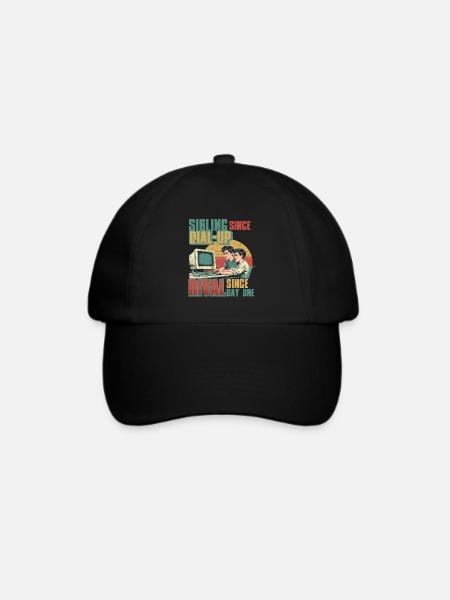 Geschwisterrivalität Bruder Schwester - Baseballkappe - Schwarz/Schwarz