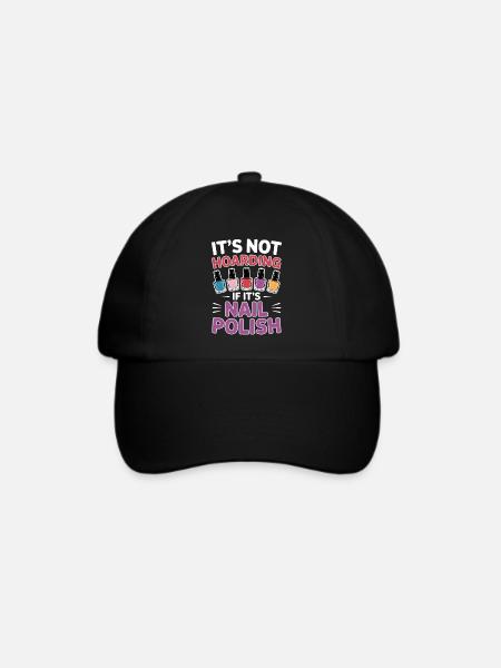Nagellack Spruch pediküre Lustig Mainküre Geschenk - Baseballkappe - Schwarz/Schwarz