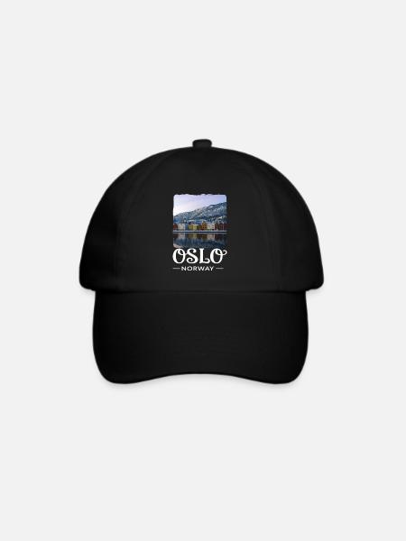 Oslo Norwegen - Baseballkappe - Schwarz/Schwarz