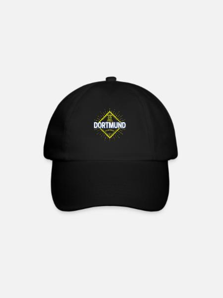 Dortmund Stadt Deutschland Zeche Vintage Souvenir - Baseballkappe - Schwarz/Schwarz