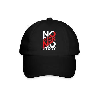 No Risk No Story - Baseballkappe - Schwarz/Schwarz - Vorne