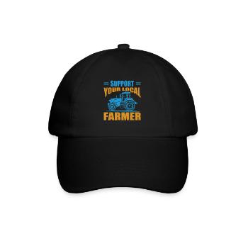 Landwirt Geschenke Landwirtschaft Traktor Bauer - Baseballkappe - Schwarz/Schwarz - Vorne