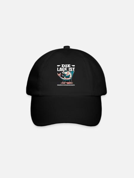 Die Lage ist besäufniserregend Fisch - Baseballkappe - Schwarz/Schwarz