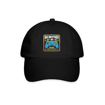 Großer Bruder Level Freigeschaltet - Baseballkappe - Schwarz/Schwarz - Vorne