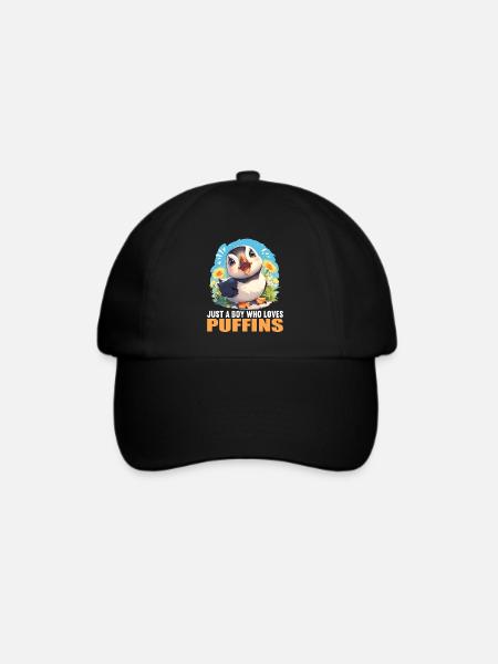 Puffin Papageientaucher - Baseballkappe - Schwarz/Schwarz