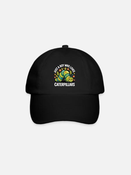 Raupe Junge Geschenk - Baseballkappe - Schwarz/Schwarz